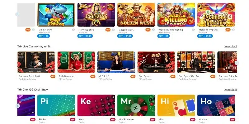 Sản phẩm cá cược hấp dẫn chỉ có tại BK 8