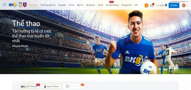 Khám phá sảnh cược thể thao BK8